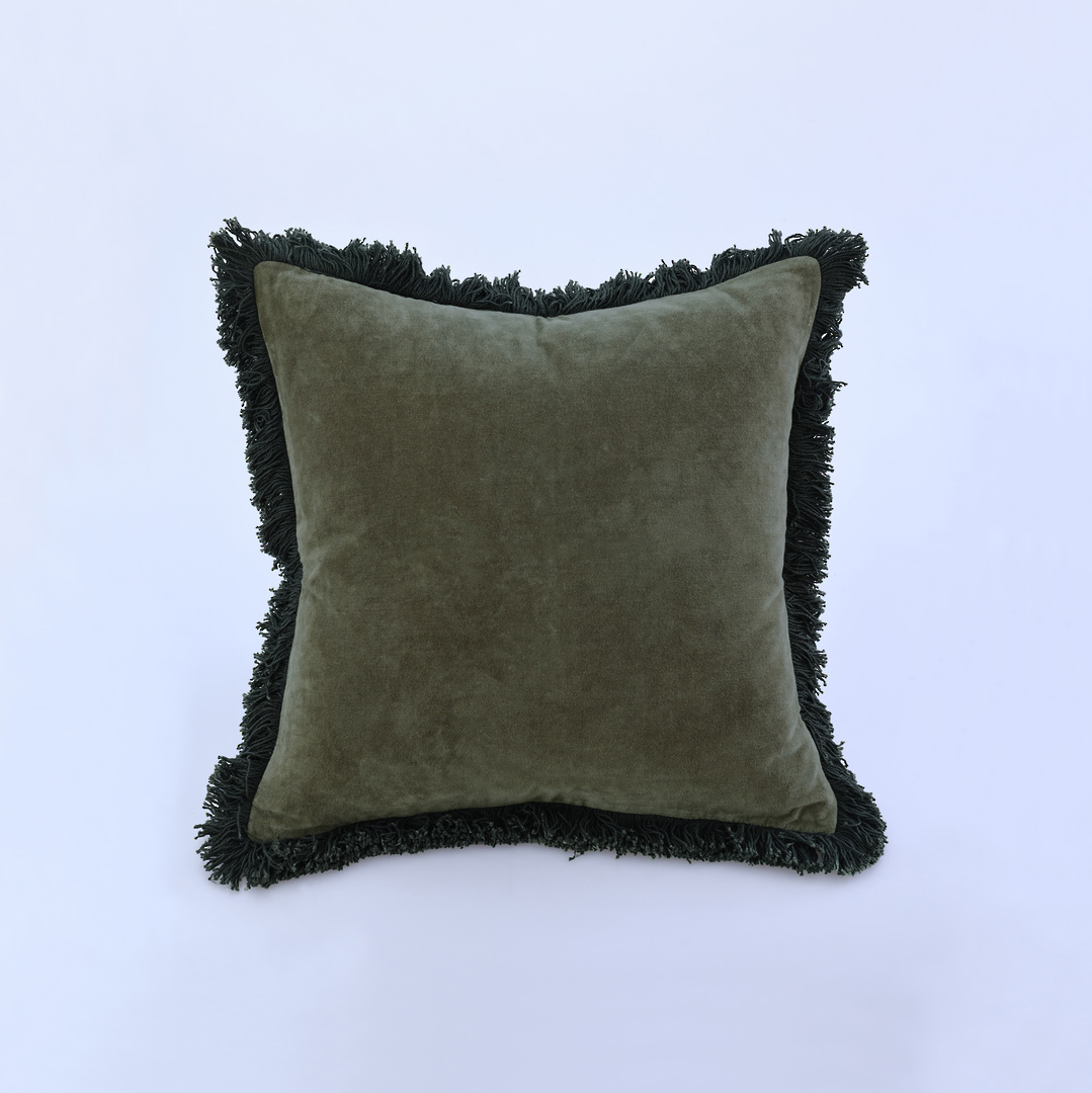 MM Linen - Sabel Cushion - Thyme/Forest image 0