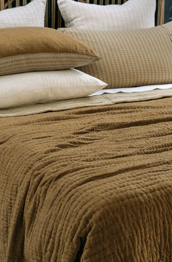 Bianca Lorenne - Misaka - Bedspread - Pillowcase and Eurocase Sold Separately - Dark Ochre image 0