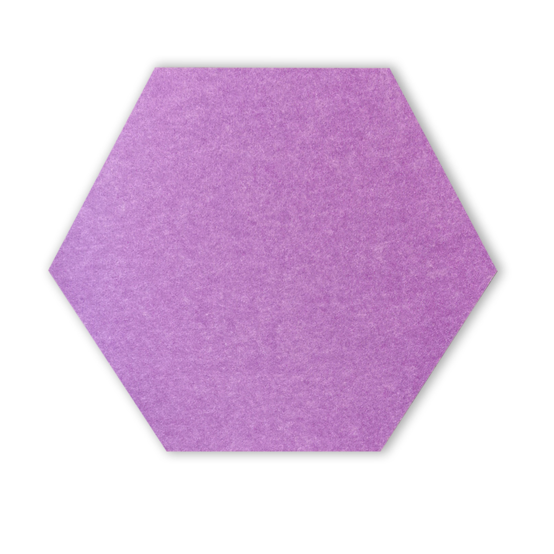 HEXAGON POLYESTER PINBOARD | 600x520mm | Purple | 1pc image 1