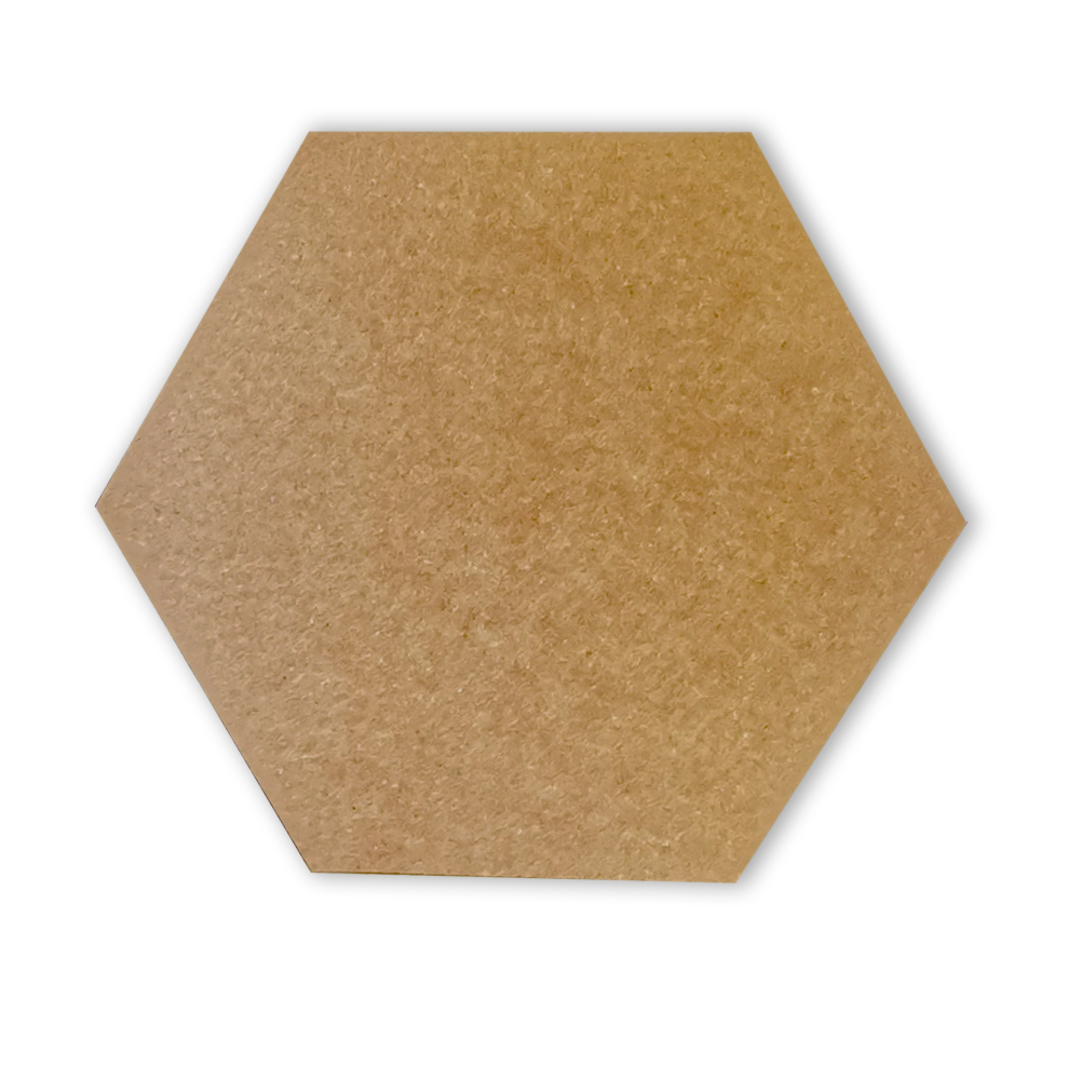 HEXAGON POLYESTER PINBOARD | 600x520mm | Terracotta | 1pc image 1