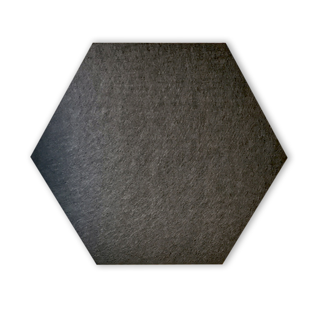 HEXAGON POLYESTER PINBOARD | 600x520mm | Black | 1pc image 1