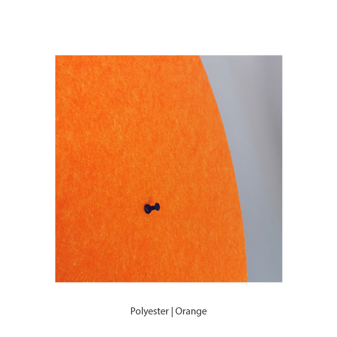 ROUND POLYESTER PINBOARD | 600mm | Orange image 2