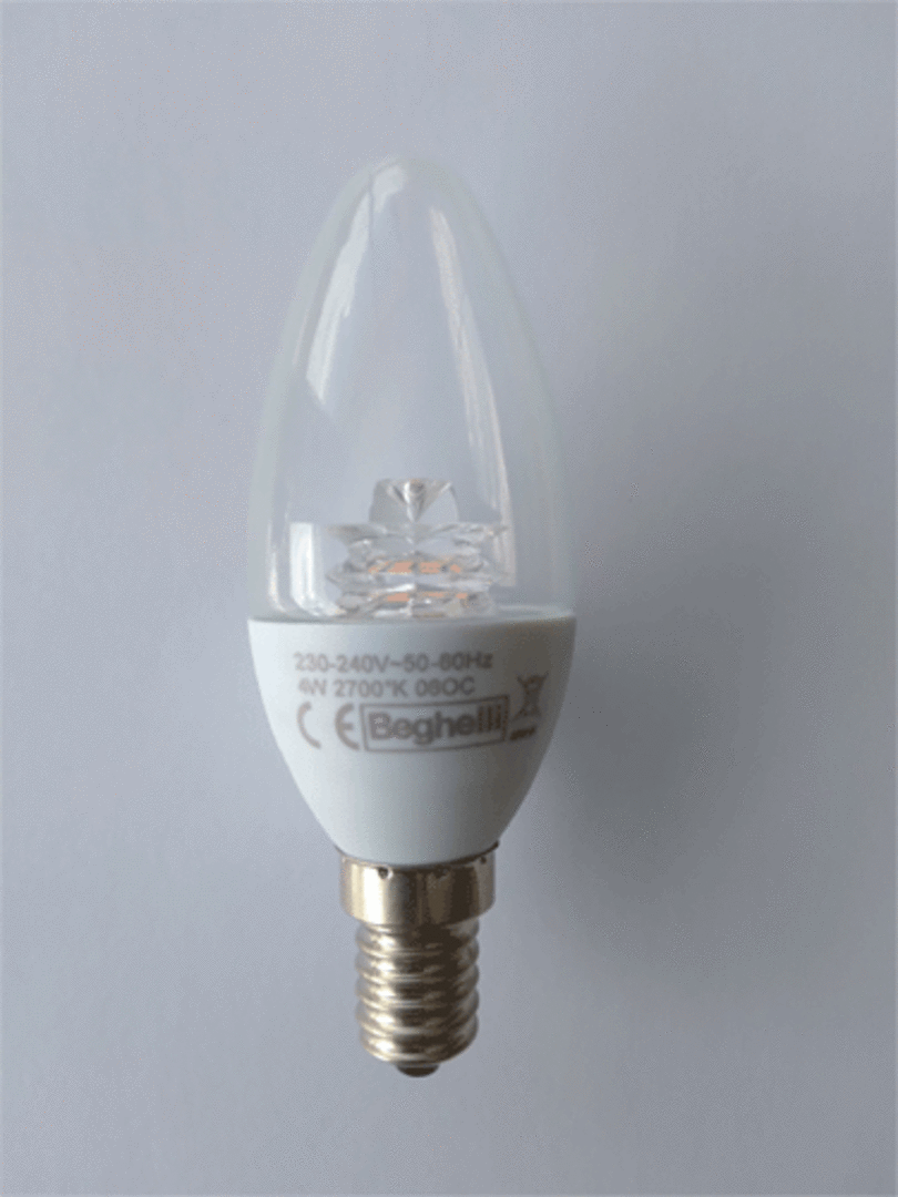 Clear Candle LED  Bulb 4 Watts Small Edison Screw Base image 0