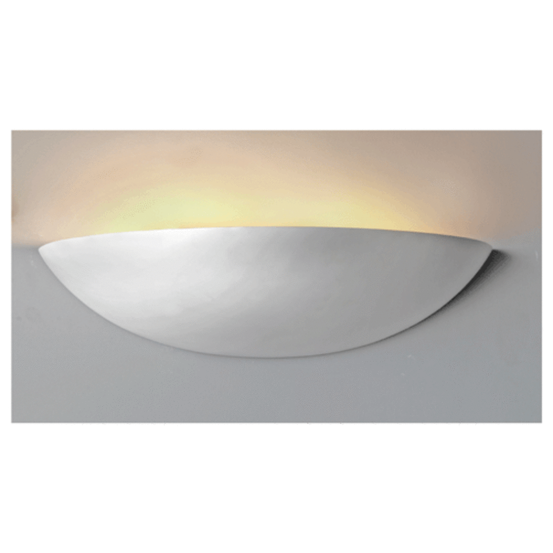Paintable Plaster Uplighter Wall Light