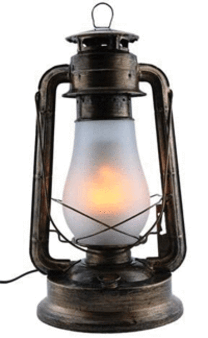 Replica Kerosene Lamp with Flickering Bulb