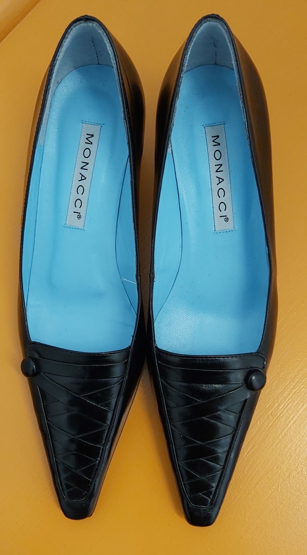 Monacci Black Leather Dress Shoes image 0