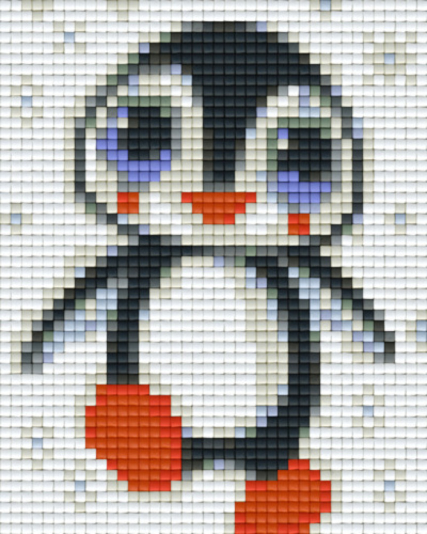 Pinguin One [1] Baseplate PixelHobby Mini-mosaic Art Kits image 0