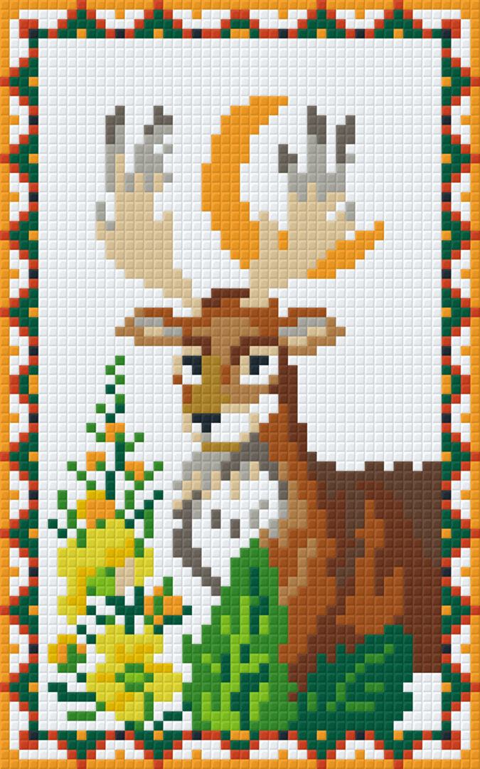 Native American Zodiac Deer [ 21 May -  20 June]  Two [2] Baseplates PixelHobby Mini-mosaic Art Kit image 0