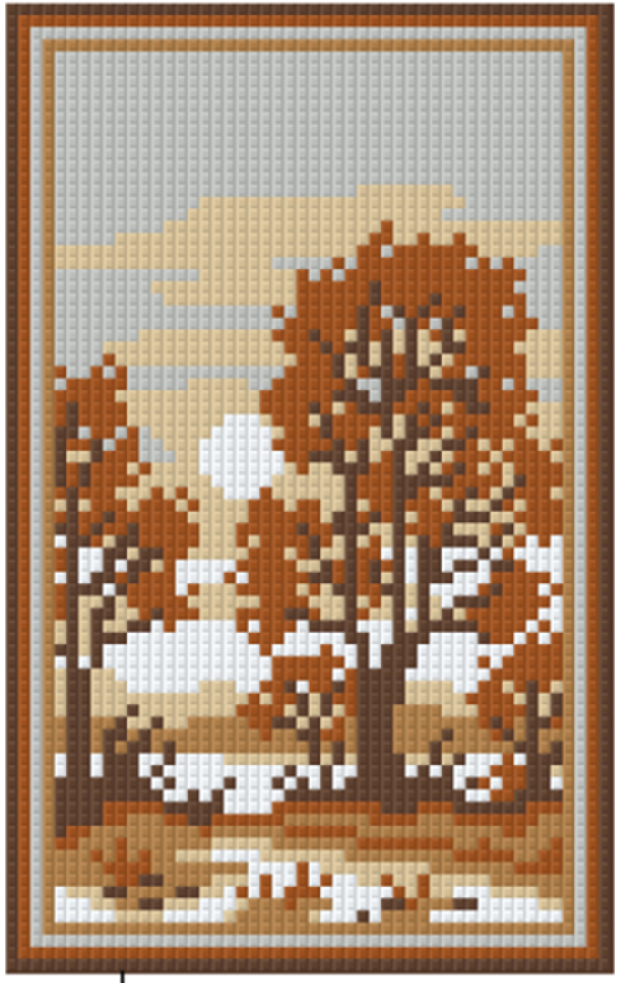 Soft Brown River Two [2] Baseplate PixelHobby Mini-mosaic Art Kit image 0