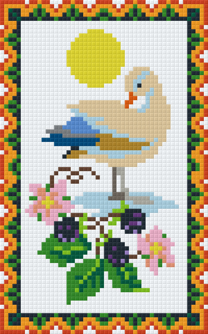 Native American Zodiac Snow Goose [ 22 Dec- 19 Jan ] Two [2] Baseplates PixelHobby Mini-mosaic Art Kit image 0