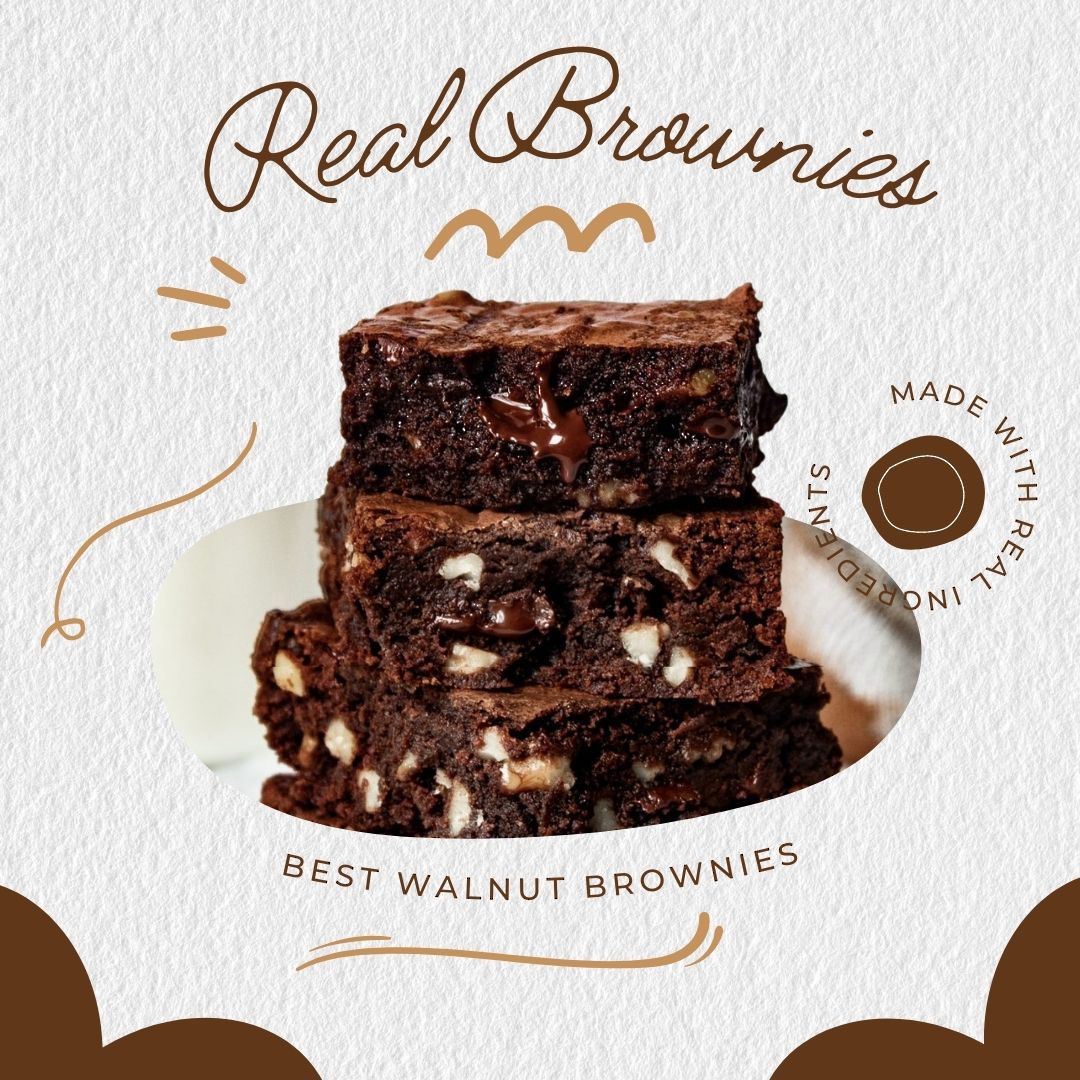 Triple Chocolate Walnut Brownie - Slice image 0