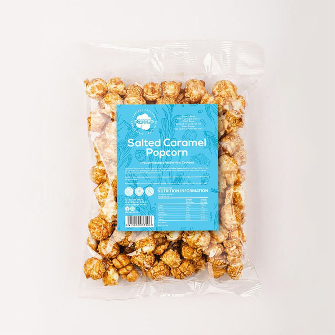 Blue Popcorn with Salted Caramel