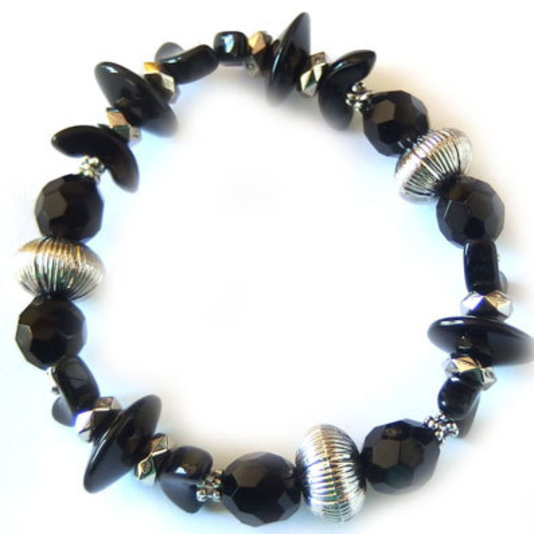 Eclectia Bracelet KIT: Black and silver stretch image 0