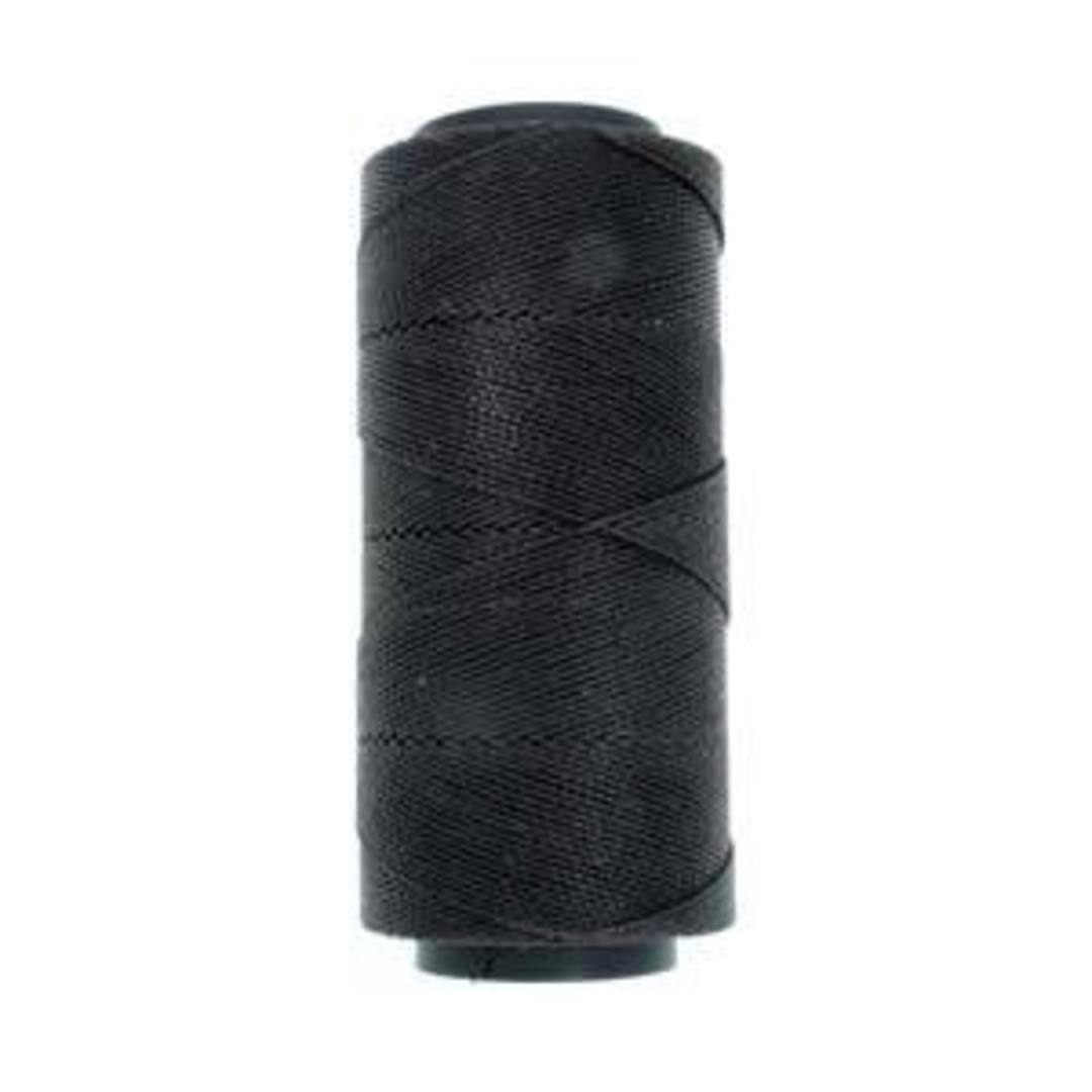 0.8mm Knot-It Brazilian Waxed Polyester Cord: Black image 0