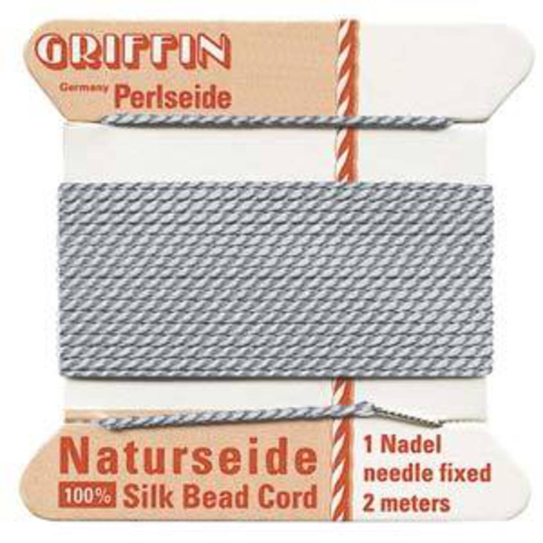 Griffin Silk Cord - Grey - Size 2 (0.45mm) image 0