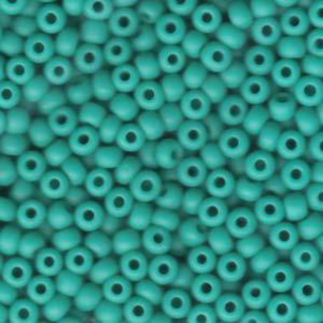 Miyuki size 8 round: 412F - Matte Opaque Turquoise (7 grams) image 0