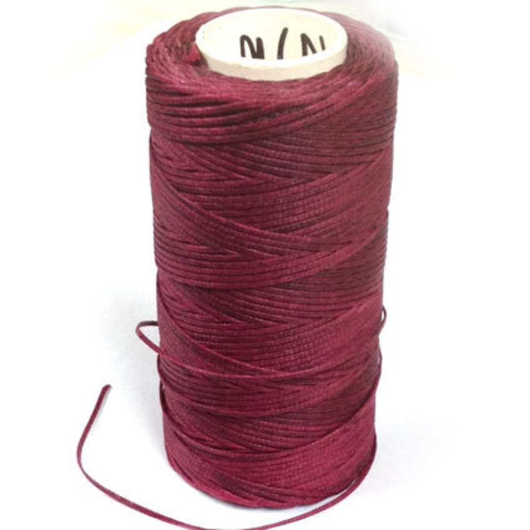 1mm Braided Waxed Cord, Wine image 0