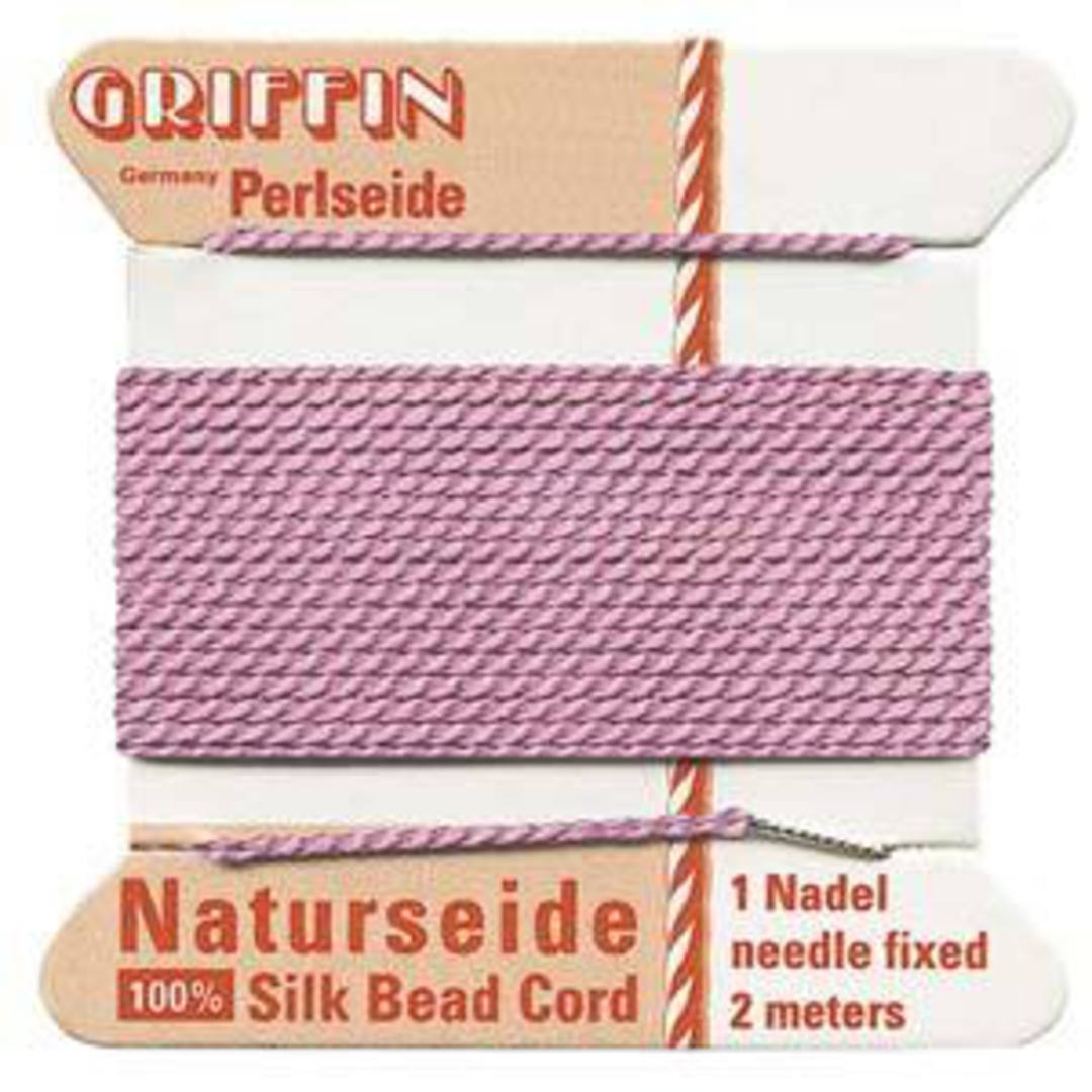 Griffin Silk Cord - Pink, dark - Size 0 (0.3mm) image 0
