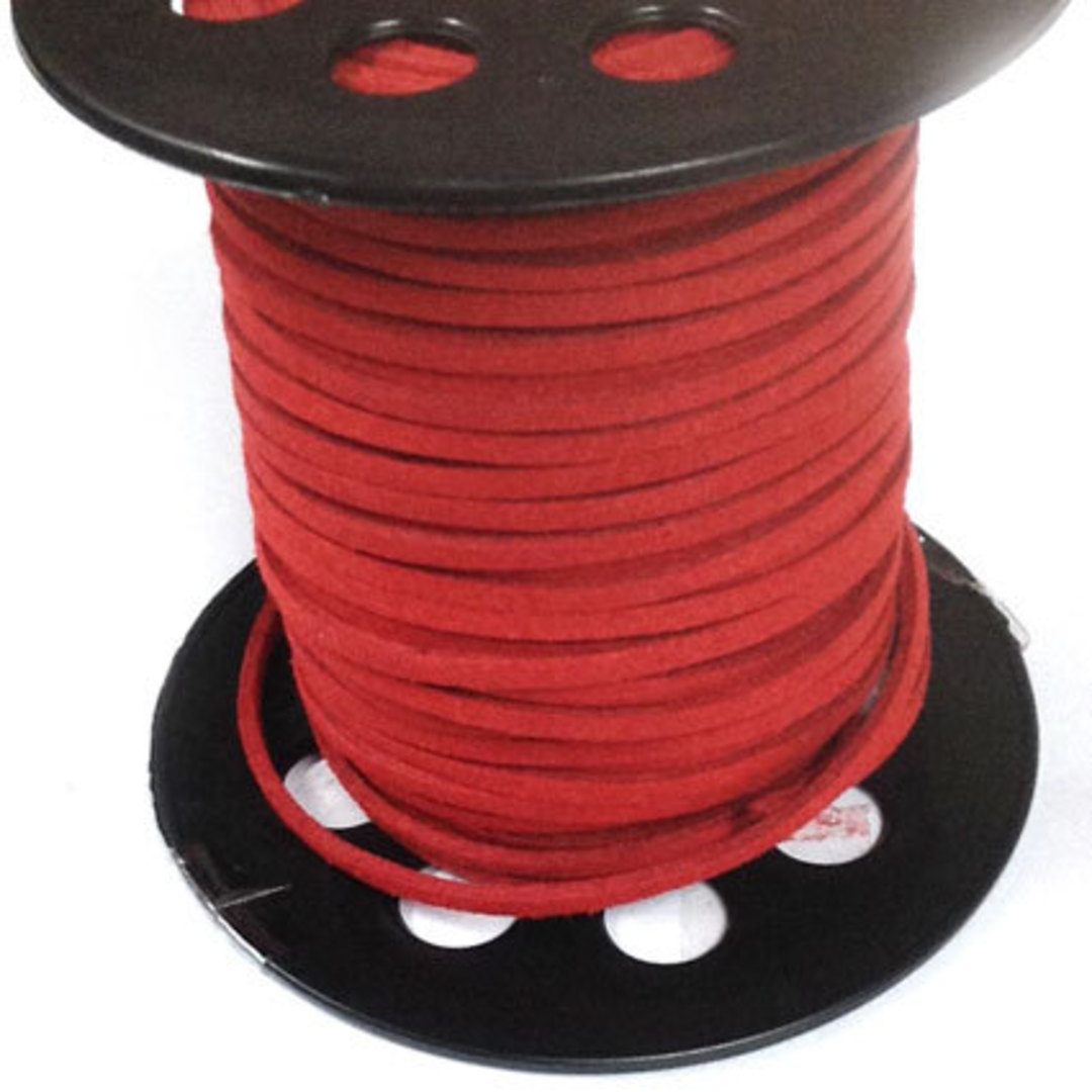 Faux Suede Cord, Rusty Red image 0