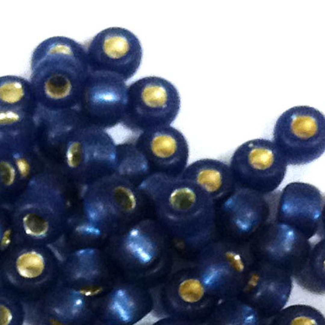 Miyuki size 8 round: F31 - Frosted Dark Denim Blue (7 grams) image 1