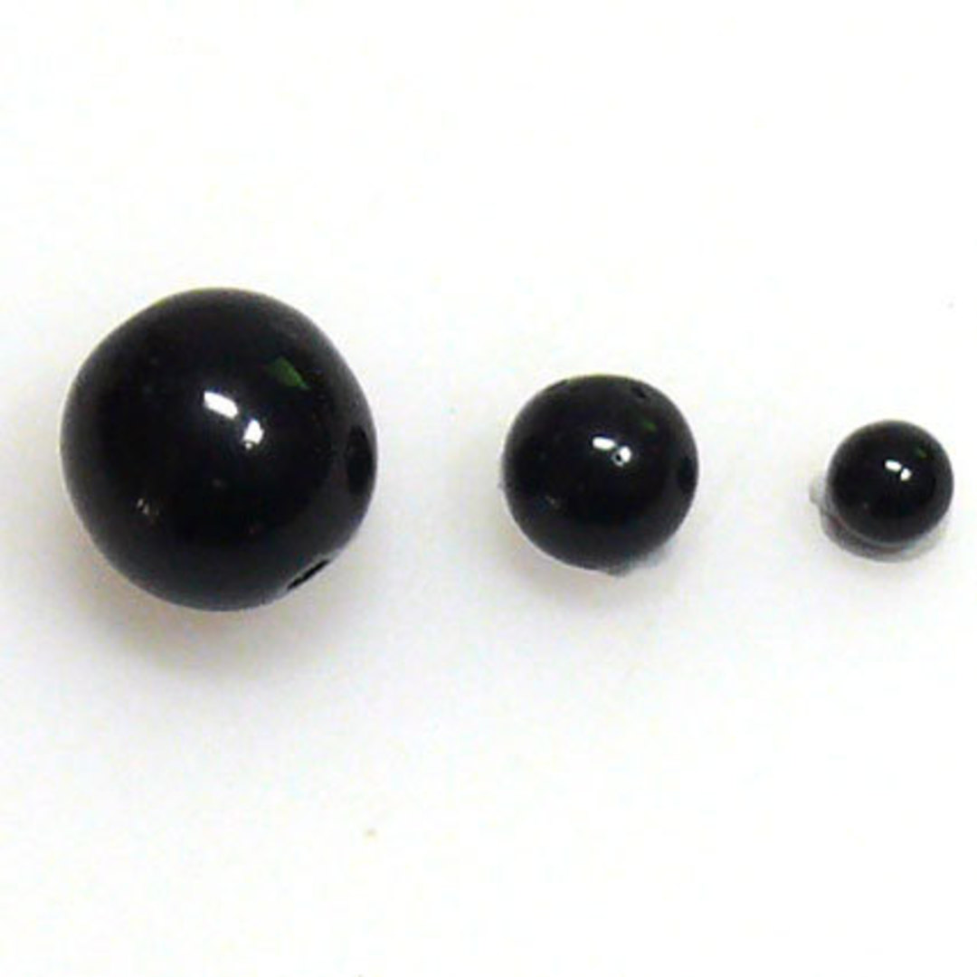 Black Agate Balls - 6mm image 0