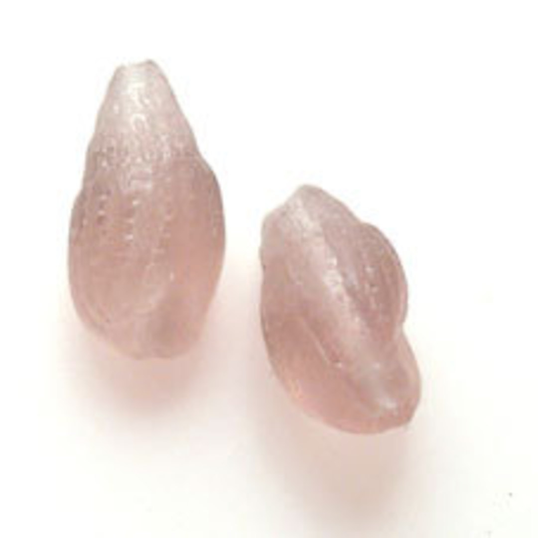 Glass Conch Shell Bead, 10mm x 18mm image 0