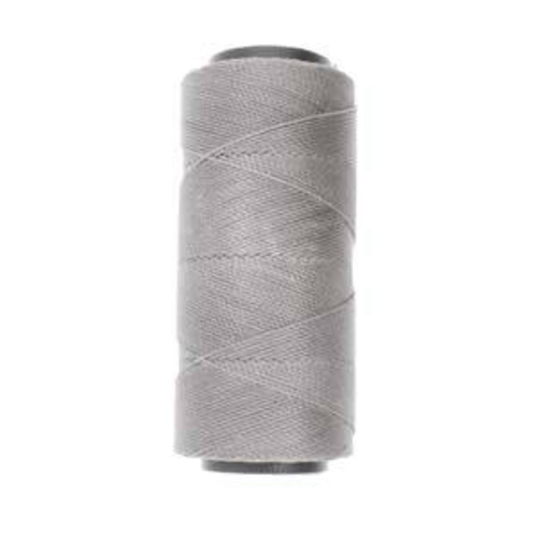 NEW! 0.8mm Knot-It Brazilian Waxed Polyester Cord: Light Grey image 0