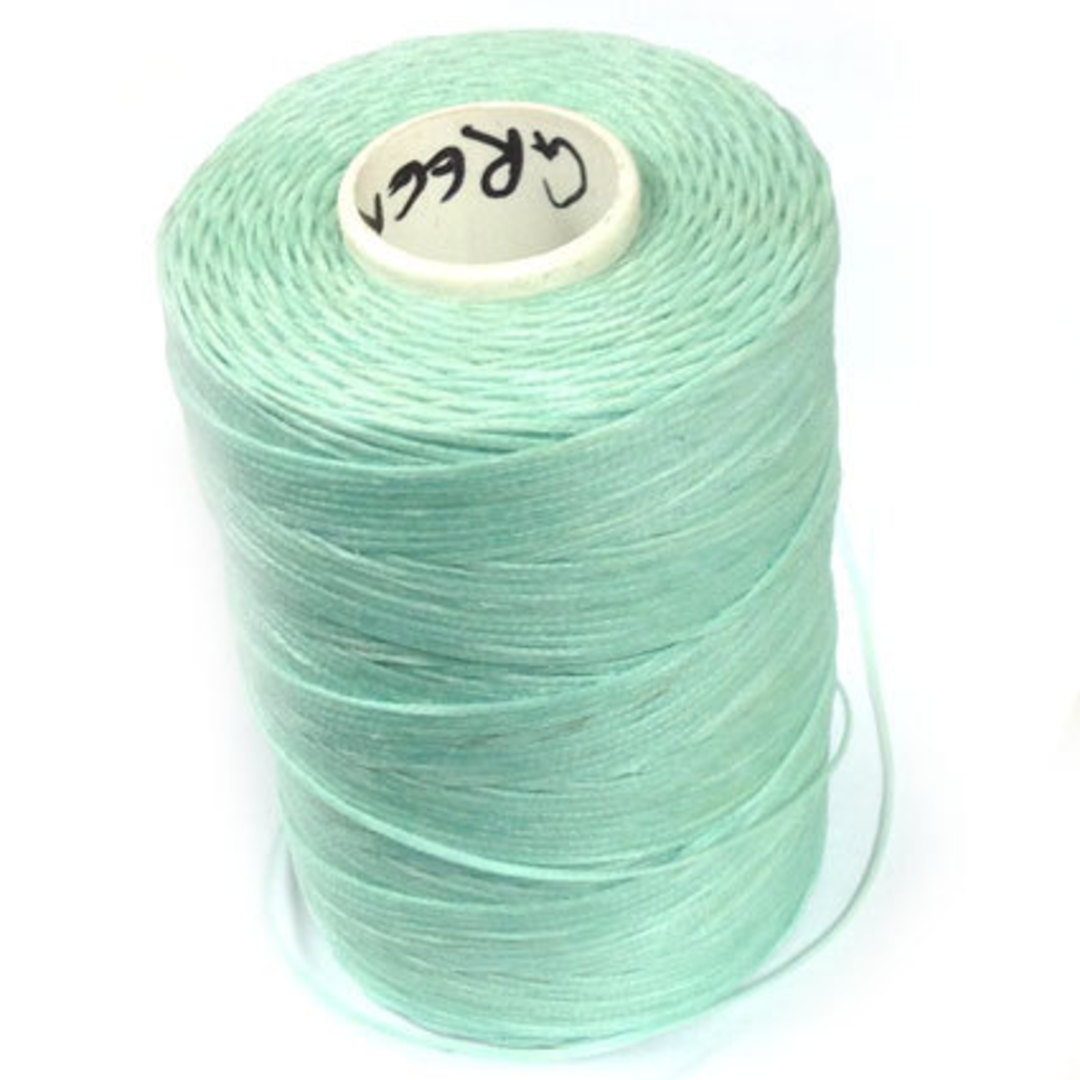 1mm Braided Waxed Cord,  Light Mint image 0