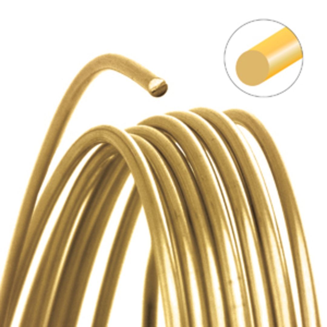 Beadsmith Craft Wire, Gold Colour: 14 gauge  (soft temper) image 1