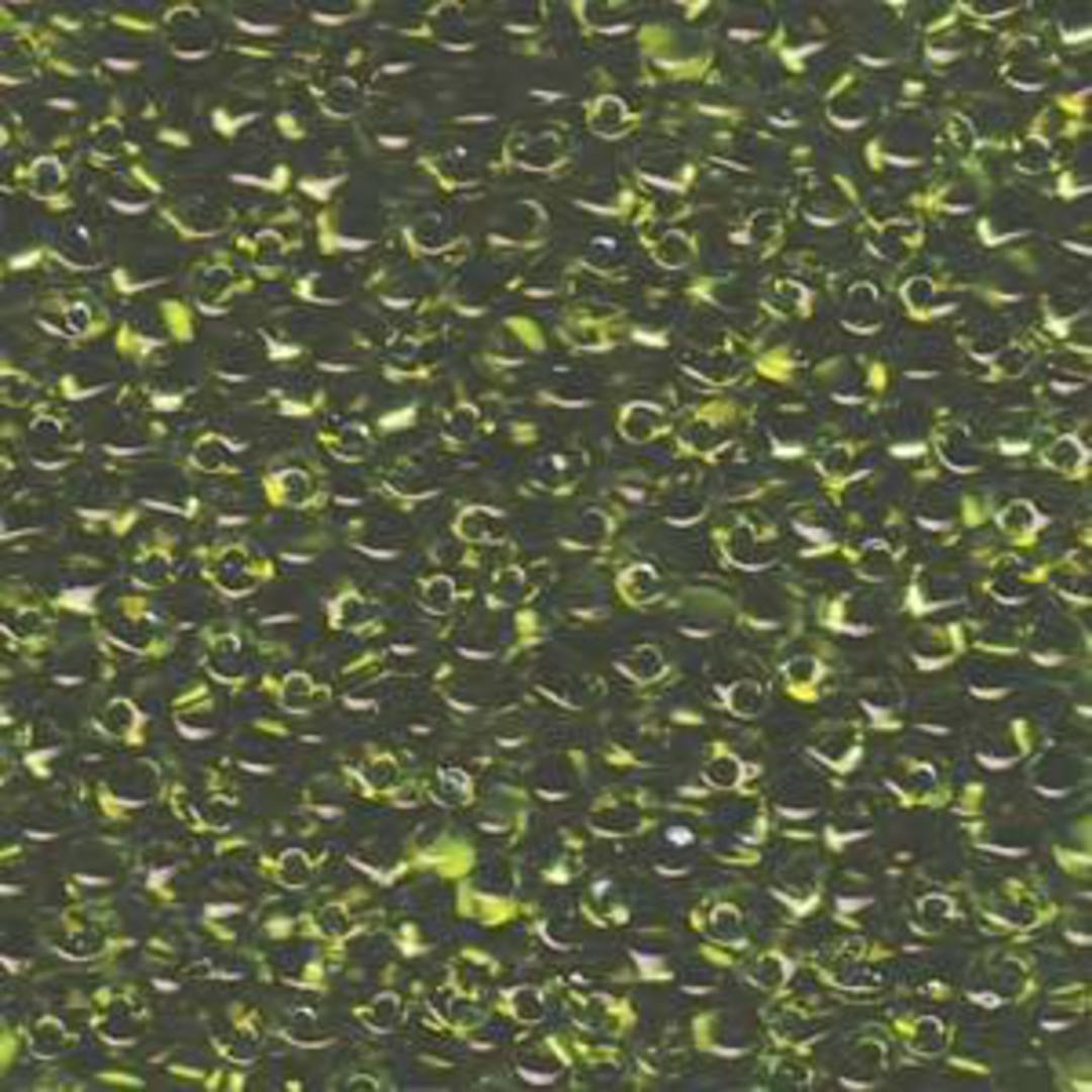 3.4mm Miyuki Drop - Green lined Chartreuse image 0