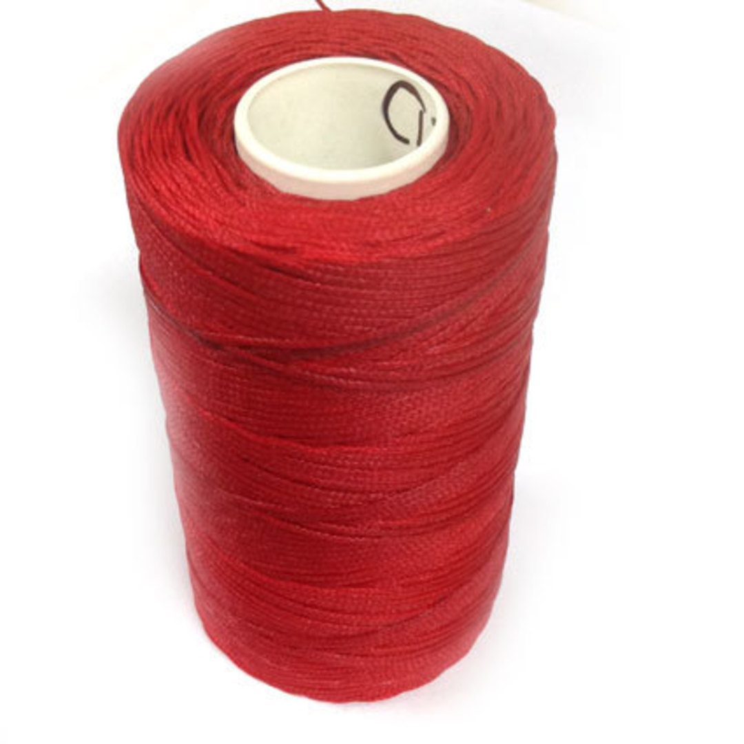 1mm Braided Waxed Cord, Red image 0
