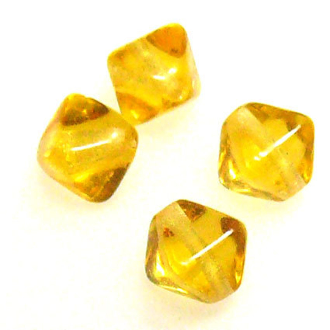 Glass Bicone, 6mm - Amber image 0