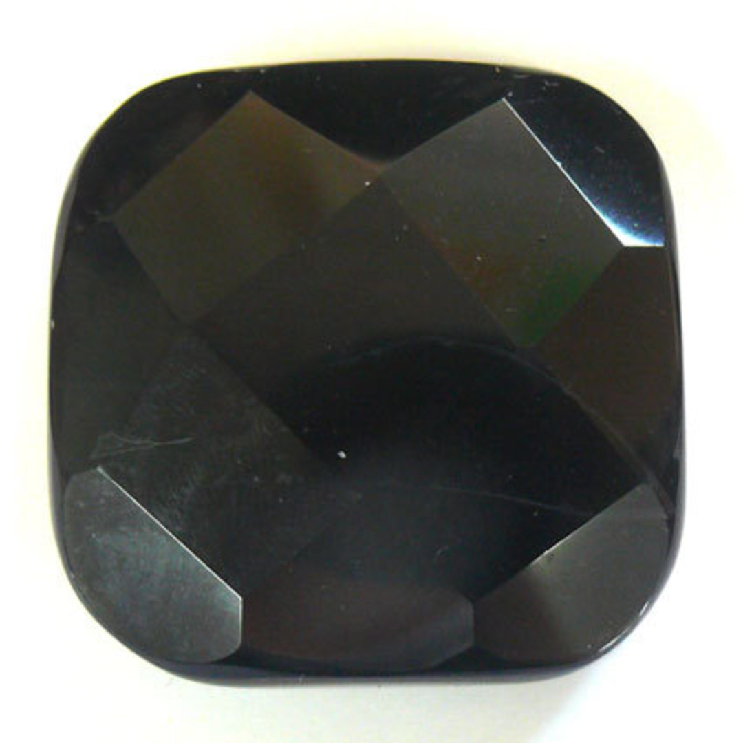 Large Agate Faceted Square, 40mm image 0