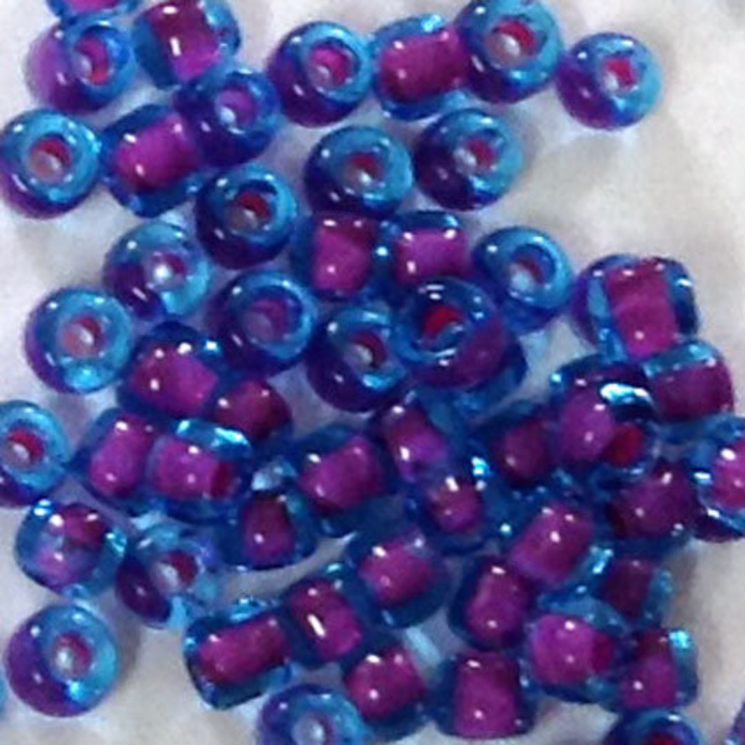 Matsuno size 11 round: 352 - Aqua/Purple, colour lined image 0