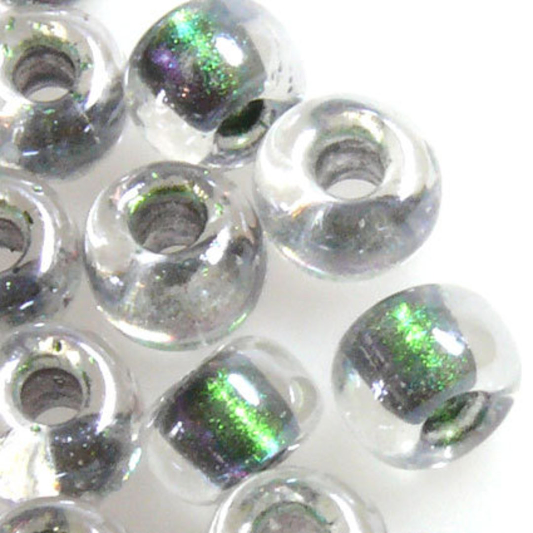 Miyuki size 2 round: 753 - Emerald Green Shimmer colour lined(7 grams) image 0