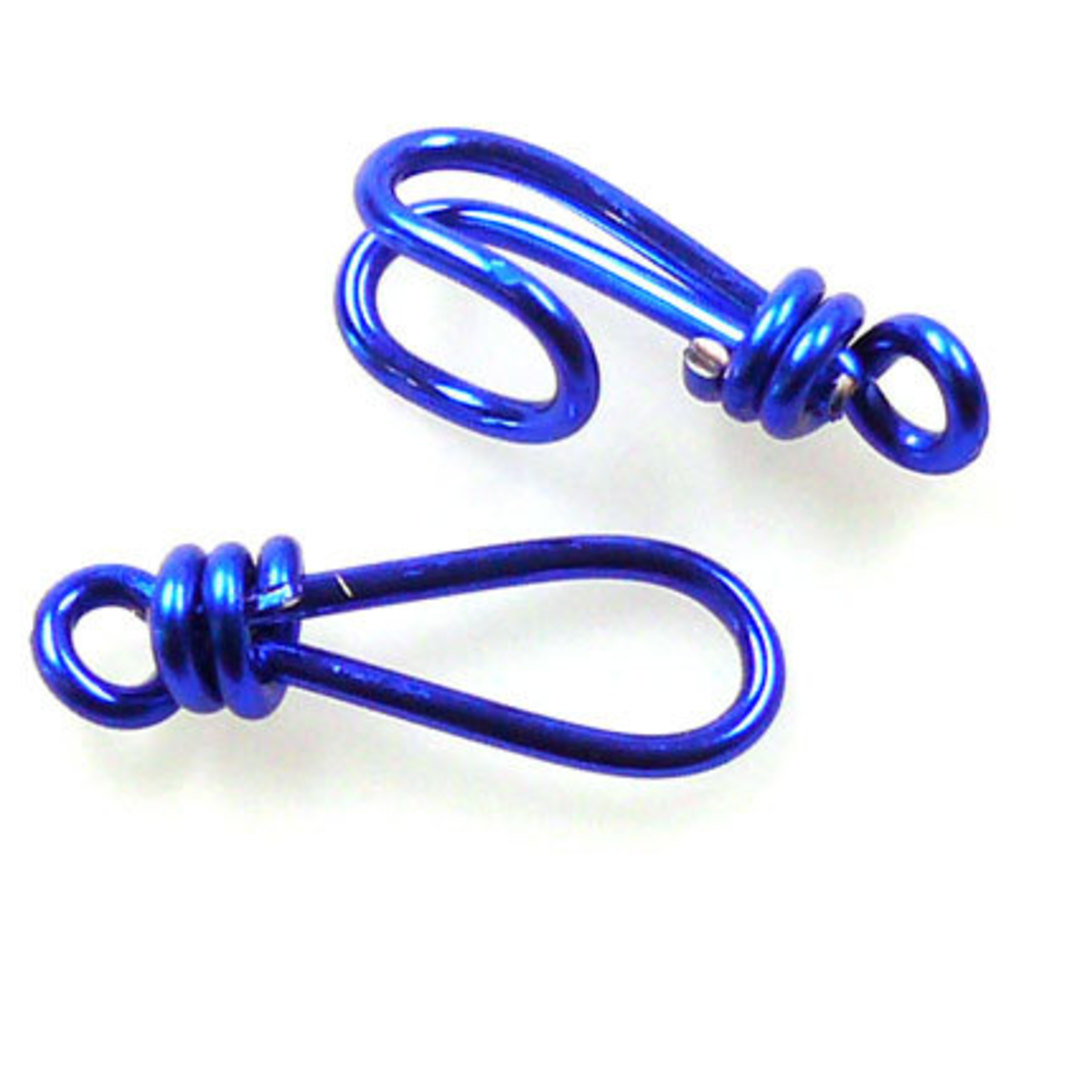 Hook and Eye Clasp, Bright  Blue image 0