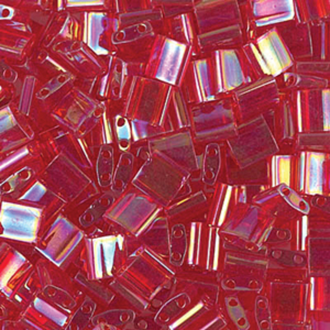 NEW! Miyuki Tila Bead 254 - Transparent Red AB (7.2 grams) image 0