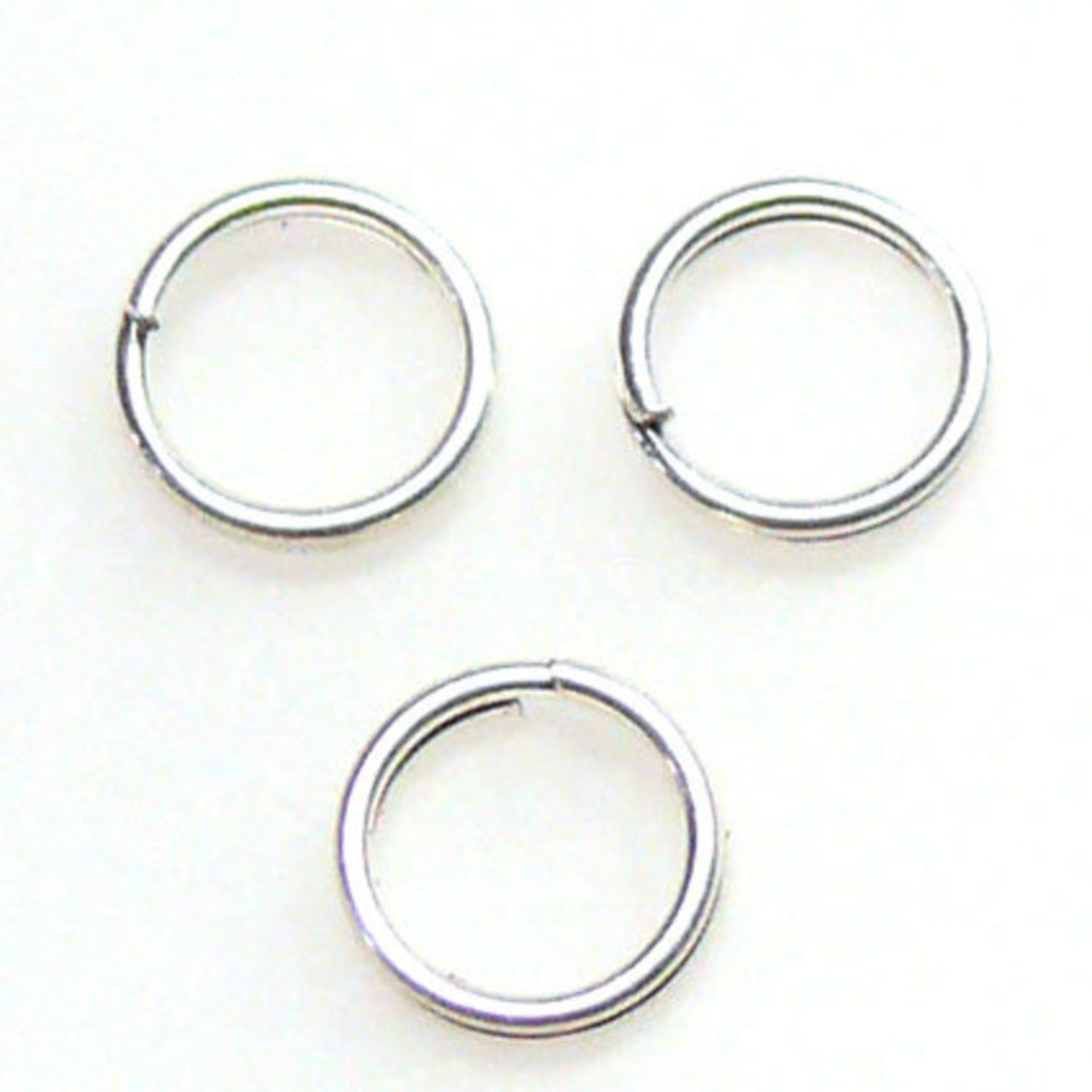 6mm Split Ring: Bright silver image 0