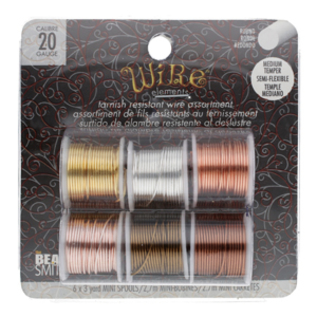 Beadsmith Craft Wire 20 gauge: 6 x mini spools - assorted colours image 0