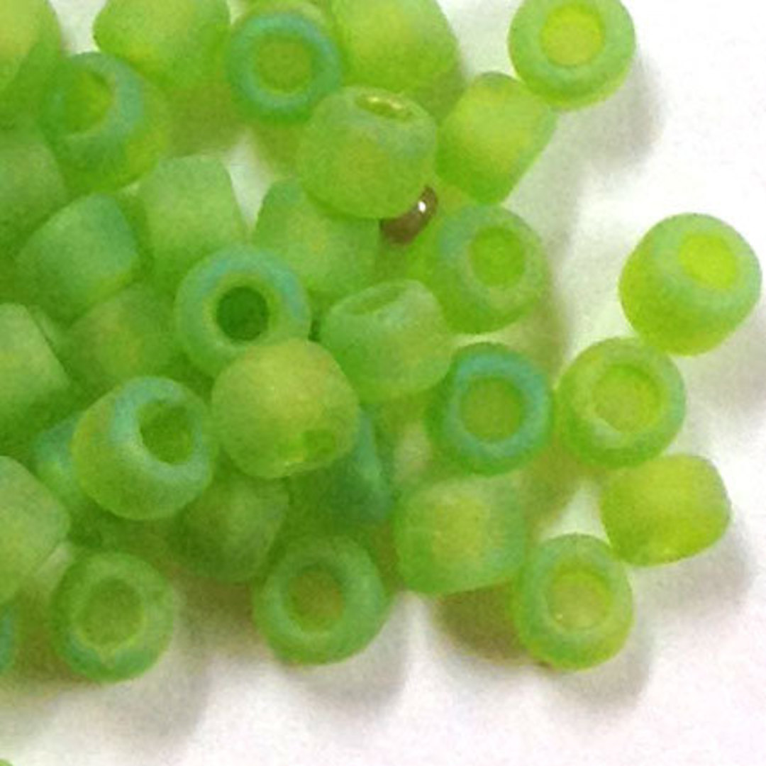 Matsuno size 8 round: F258 - Frosted Lime Green (7 grams) image 1
