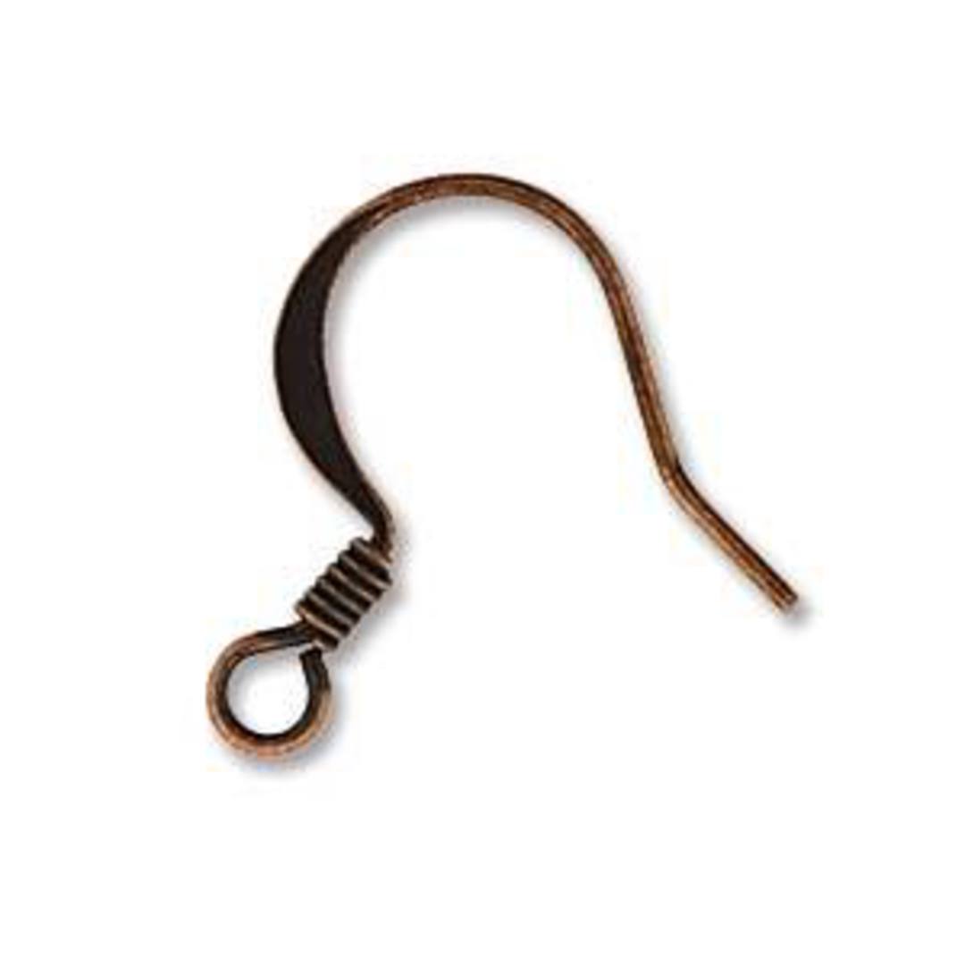 Zulu earring hook (16.5mm) - ant copper (nickel free) image 0