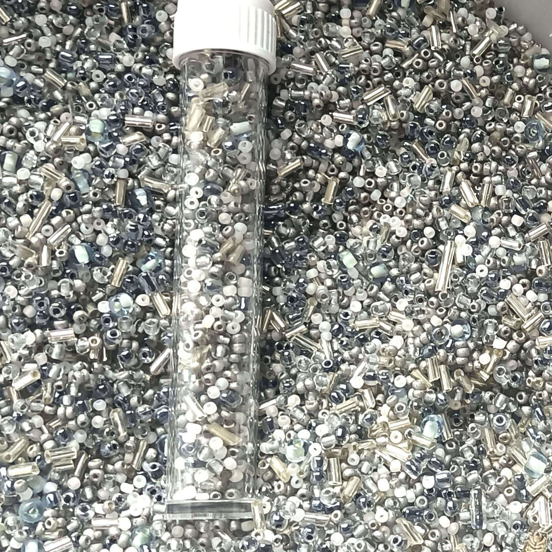 NEW! Seed Bead Mix, 15 gram - Grey Shadow image 0