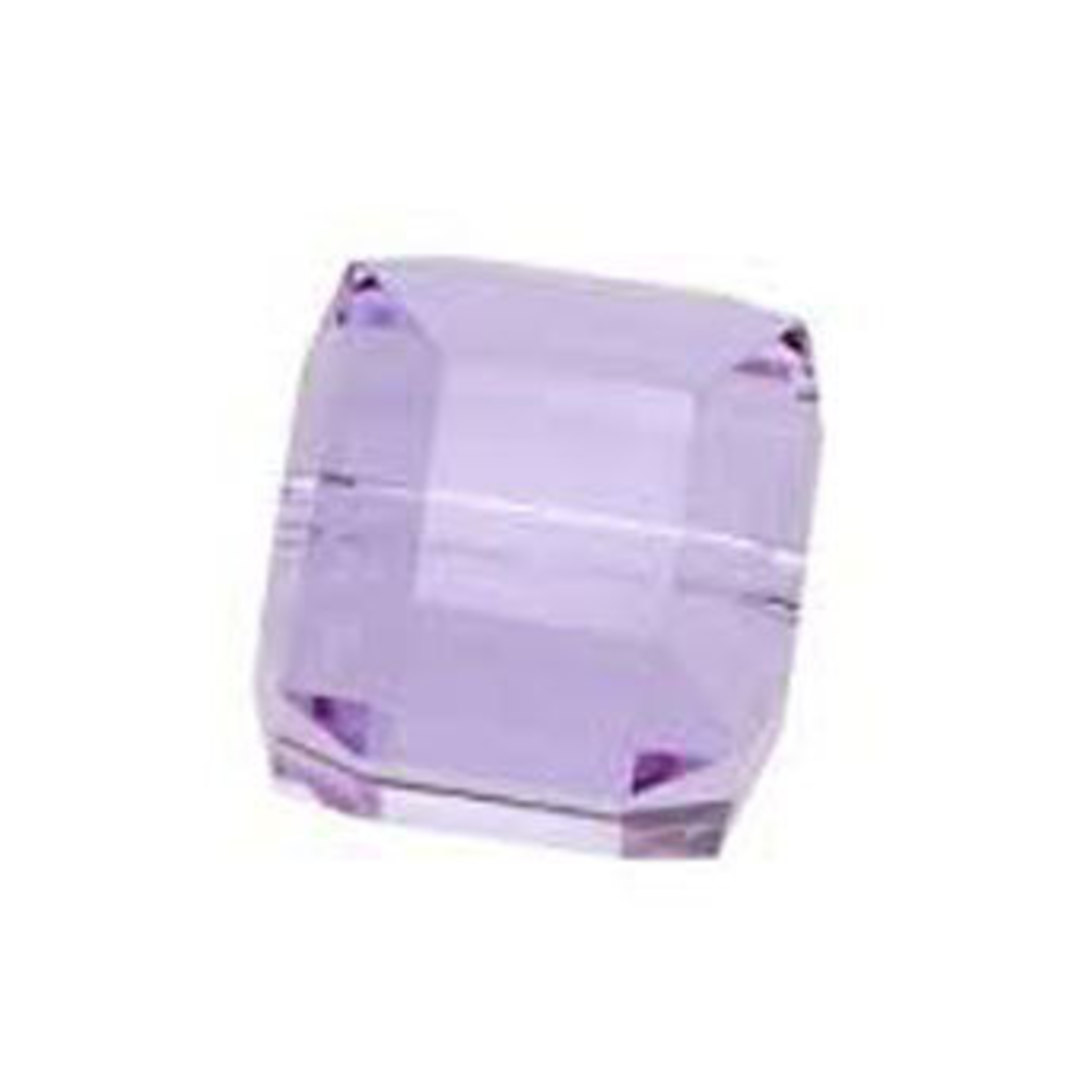6mm Swarovski Crystal Cube, Violet image 0