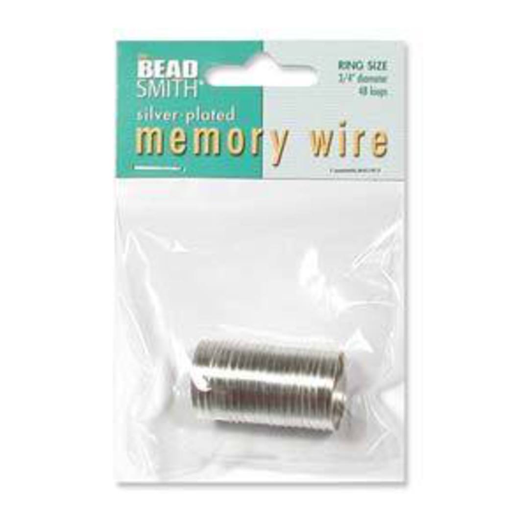 Memory Wire: Ring Size - bright silver image 0