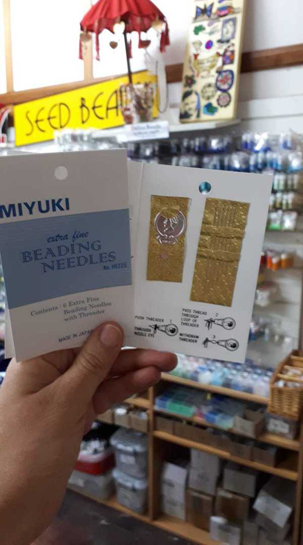 Miyuki size 13 Beading Needles (6 pack) plus threader image 1