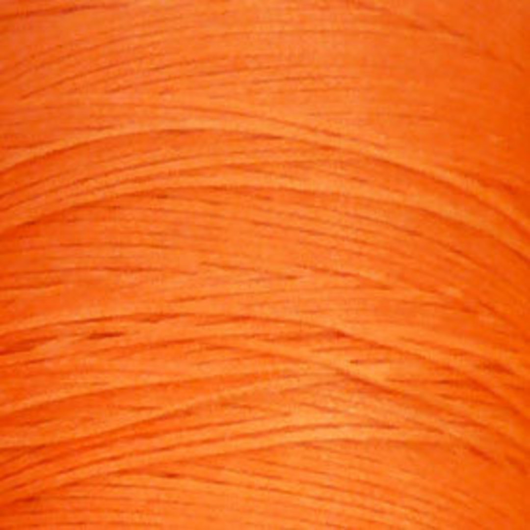 1mm Braided Waxed Cord, Orange image 1