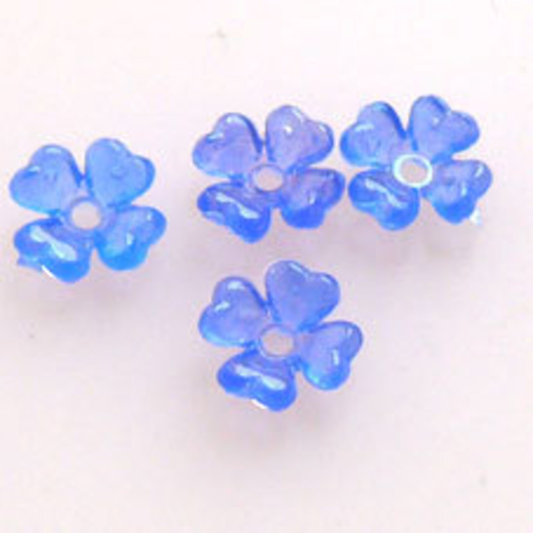 Acrylic Baby Flower, 6mm - Blue image 0