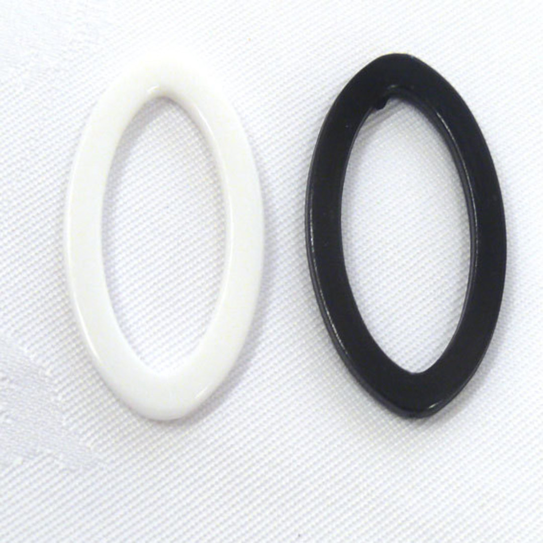 Acrylic Donut Style Piece, pointed oval shape image 0