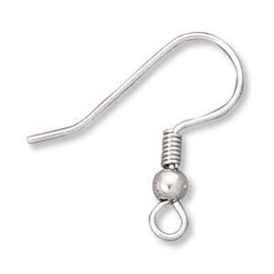 Fish earring hook, (22mm) - stainless steel image 0