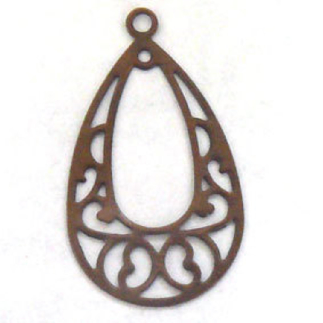 Coppery Brass Chandelier Top, fine decorative pear image 0